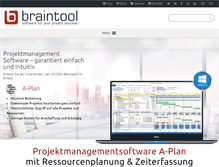 Tablet Screenshot of braintool.com